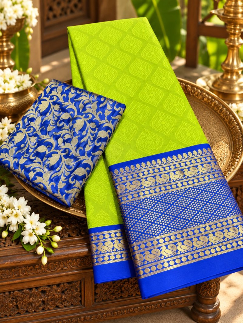 Mandana By Aab Mercerised Copper Silk Saree 